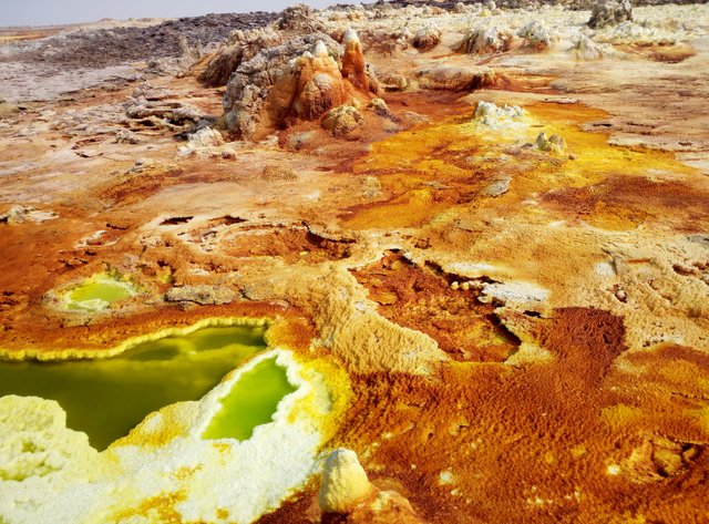 达洛尔硫磺湖 dallol sulfur ponds