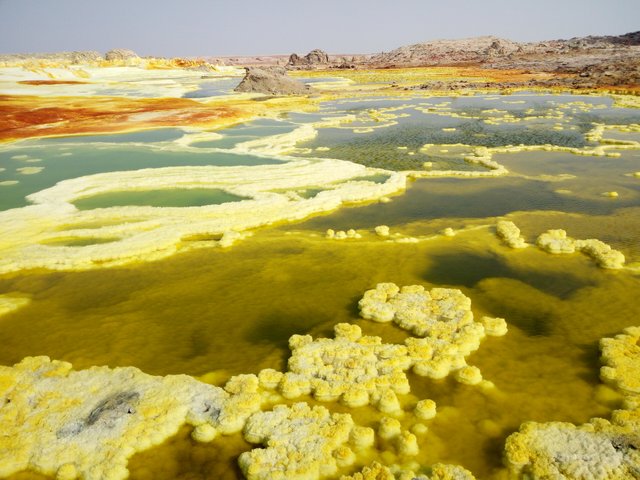 达洛尔硫磺湖 dallol sulfur ponds