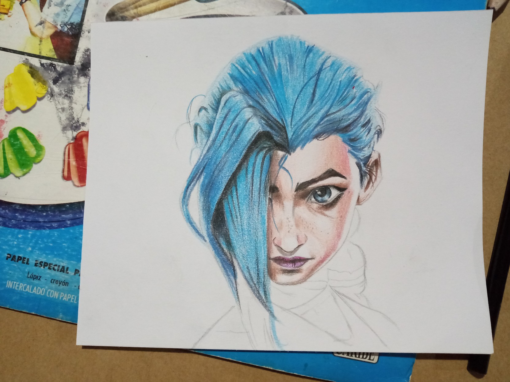 ING ESP Drawing Of Jinx From The Arcane Series Dibujo De Jinx De La