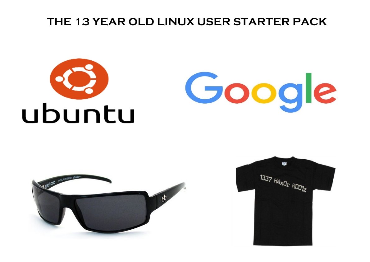 13 y o Linux user starter pack