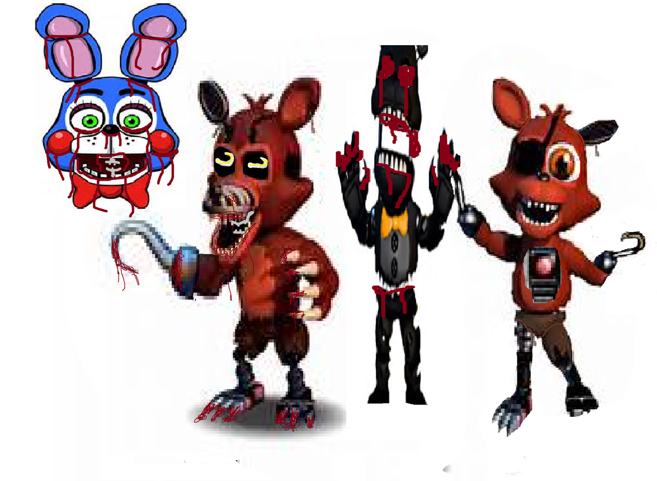 Editando y diseñando a Mangle,toy chica,foxy,pluhtrap,toy bonnie,nightmare,golden  freddy y unwrited fredbear. | PeakD