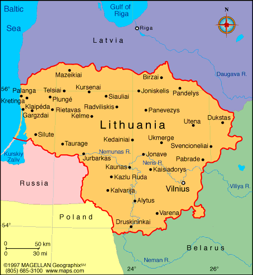 lithuania map