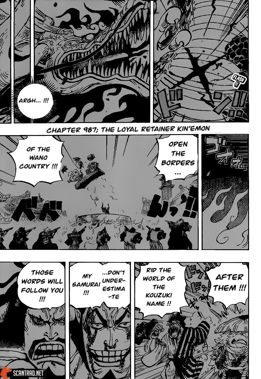 Manga Review One Piece 987 The Loyal Retainer Kin Emon Peakd