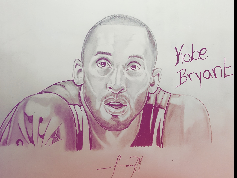 Remembering Kobe Bryant  Ballpoint pen drawing, Kobe bryant, Kobe