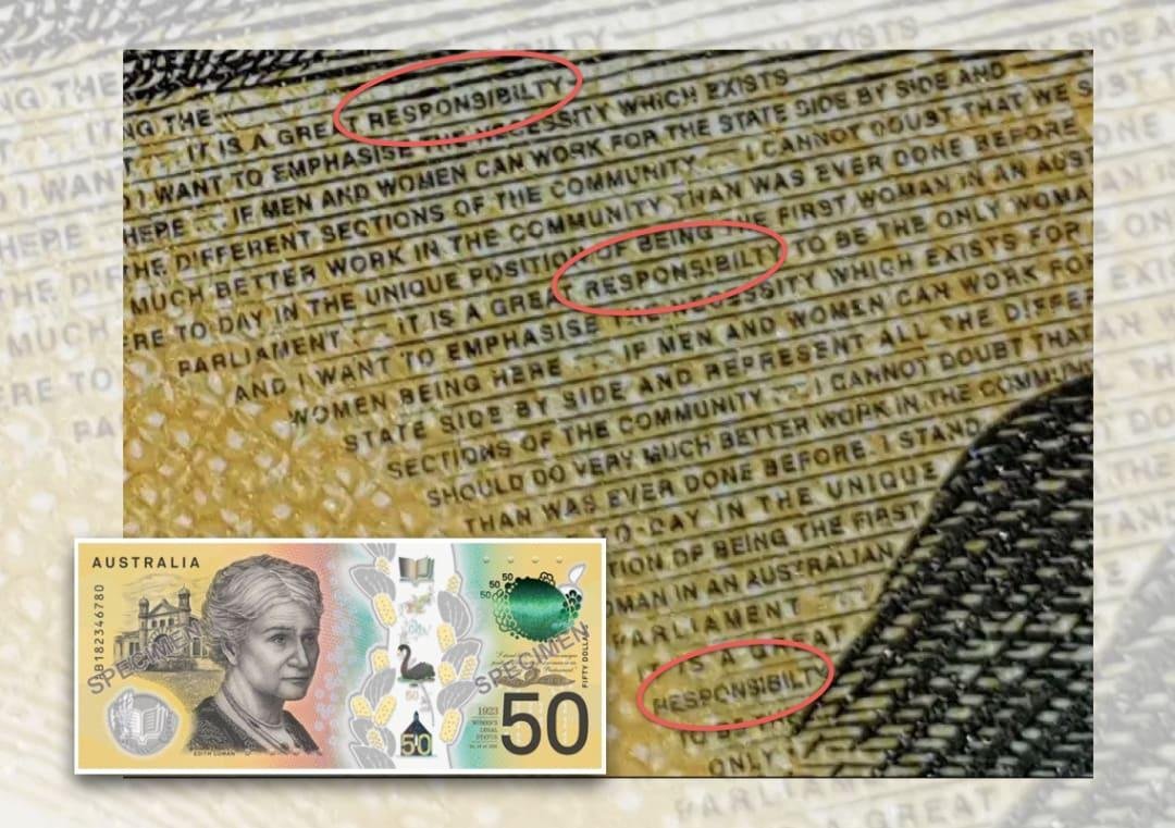 Australian $50 Note With Spelling Printed 46 Million Times | PeakD