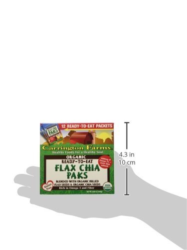 4 Carrington Farms Organic Flax Chia Paks, 5.08 oz 12 Packets (Pack of 6), Packaging May Vary