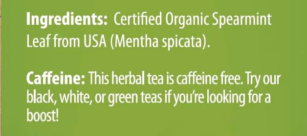 5 Organic Spearmint Tea K-Cup Pods, 24 Pods by FGO - Keurig Compatible - Naturally Caffeine-Free Herbal Tea, Premium Spearmint Tea is USDA Organic, Non-GMO, & Recyclable