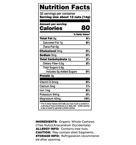 3 Terrasoul Superfoods Organic Raw Cashews, 16 Oz, Premium Quality for Snacking, Baking, and Culinary Creations