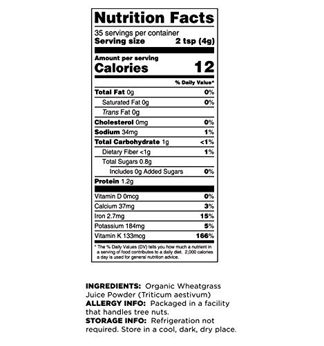 3 Terrasoul Superfoods Organic Wheat Grass Juice Powder, 5 Oz, Grown in Utah, Made from Nutrient Concentrated Juice, Revitalize with Green Nutrition: Smoothies, Detox Drinks, and Wellness Shots