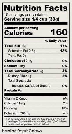2 Anthony's Organic Whole Cashews, 1 lb, Raw, Unsalted & Gluten Free