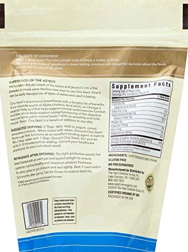 1 Spectrum Essentials Organic Ground Chia Seed, 10 Oz