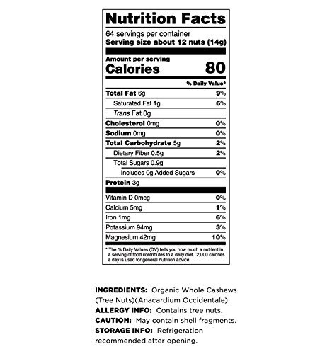 3 Terrasoul Superfoods Organic Raw Cashews, 6 Lbs (Pack of 3), Premium Quality for Snacking, Baking, and Culinary Creations