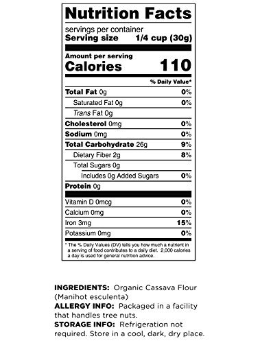 2 Terrasoul Superfoods Organic Cassava Flour, 4 Lbs (2 Pack) - Tested Gluten-Free | Smooth Texture | Wheat Flour Substitute