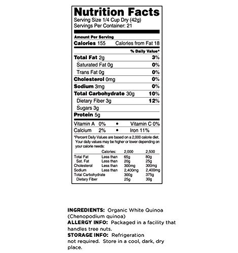 2 Terrasoul Superfoods Organic White Quinoa, 2 Lbs - Pre-washed | Gluten-free | Plant Protein