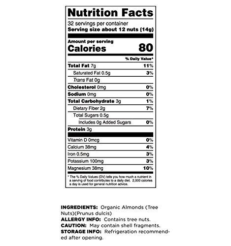 3 Terrasoul Superfoods Raw Unpasteurized Organic Almonds (Sproutable), 1 Pound