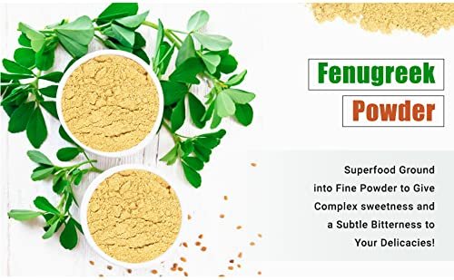 4 Organic Fenugreek Powder | 8 oz - 226g | USDA Organics and Non-GMO Verified Project Approved | Product of India | 100% Raw and Natural | Resealable Kraft Bag by SHOPOSR