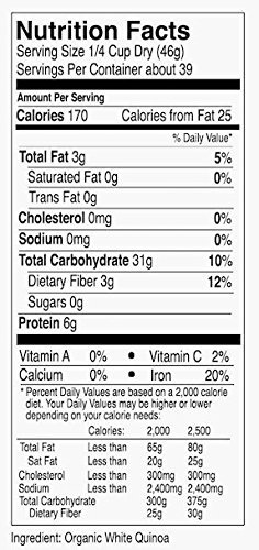 3 Anthony's Organic White Whole Grain Quinoa, 4 lb, Gluten Free & Non GMO
