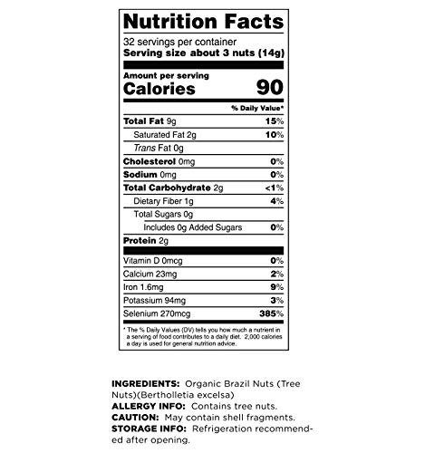 3 Terrasoul Superfoods Organic Brazil Nuts, 1 Lb - Raw | Unsalted | Rich in Selenium