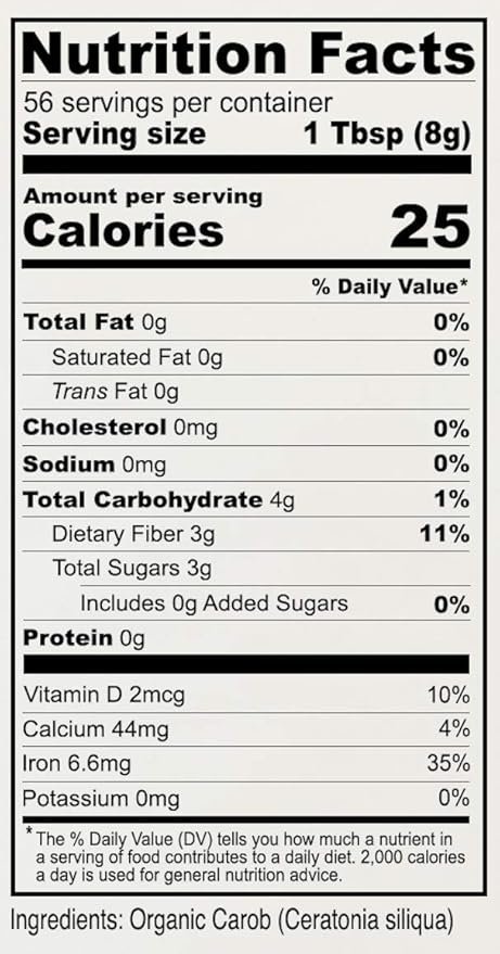 2 Anthony's Organic Carob Powder, 1 lb, Gluten Free, Non GMO, Cocoa Powder Alternative, Unsweetened