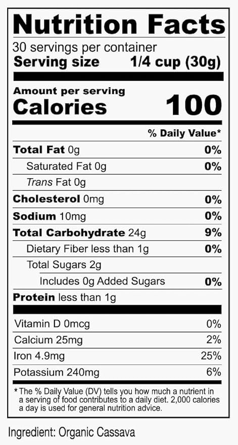 2 Anthony's Organic Cassava Flour, 2 lb, Batch Tested Gluten Free, Vegan, Non GMO