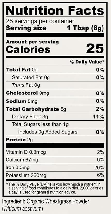 2 Anthony's Organic Wheatgrass Powder, 8 oz, Grown in USA, Whole Leaf, Gluten Free, Non GMO