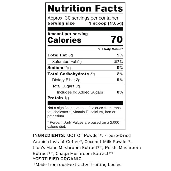 2 Terrasoul Superfoods Organic Cognitive Mushroom Coffee, 30 Servings, 14.29 Oz, Energize Your Morning and Boost Focus with Powerful Mushrooms, Compare to Ryze Mushroom Coffee