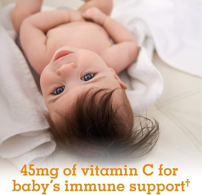 1 Garden of Life Baby Vitamin C Drops for Infants and Toddlers, Organic Whole Food Liquid Vitamin C 45mg Immune Support for Babies from Amla Fruit, Citrus Flavor, Vegan & Gluten Free, 56 mL (1.9 fl oz)