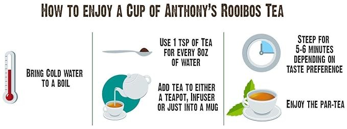3 Anthony's Organic Red Rooibos Loose Leaf Tea, 1 lb, Gluten Free, Non GMO, Non Irradiated, Keto Friendly