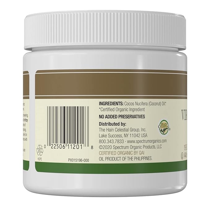 3 Spectrum Essentials Organic Virgin Coconut Oil, Unrefined, 15 Oz (Packaging May Vary)
