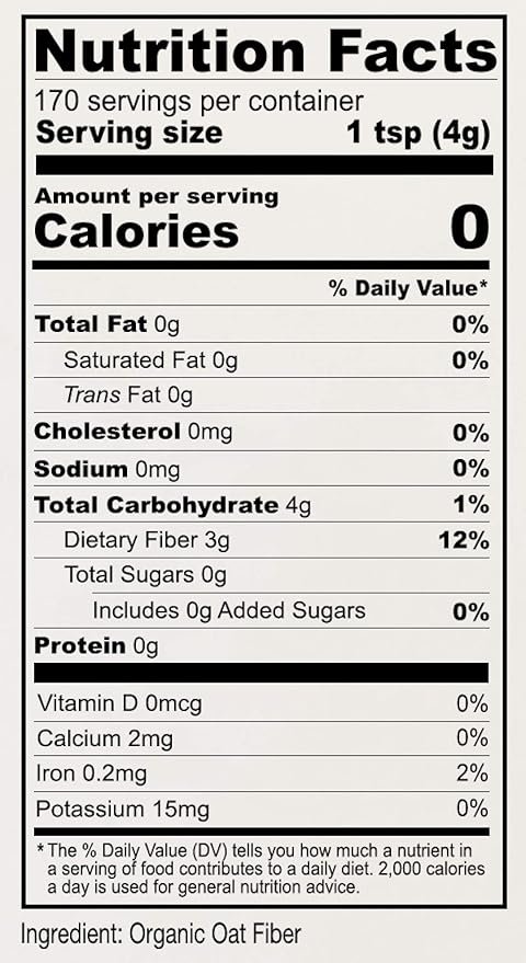 3 Anthony's Organic Oat Fiber, 1.5 lb, Gluten Free, Non GMO, Keto Friendly, Product of USA