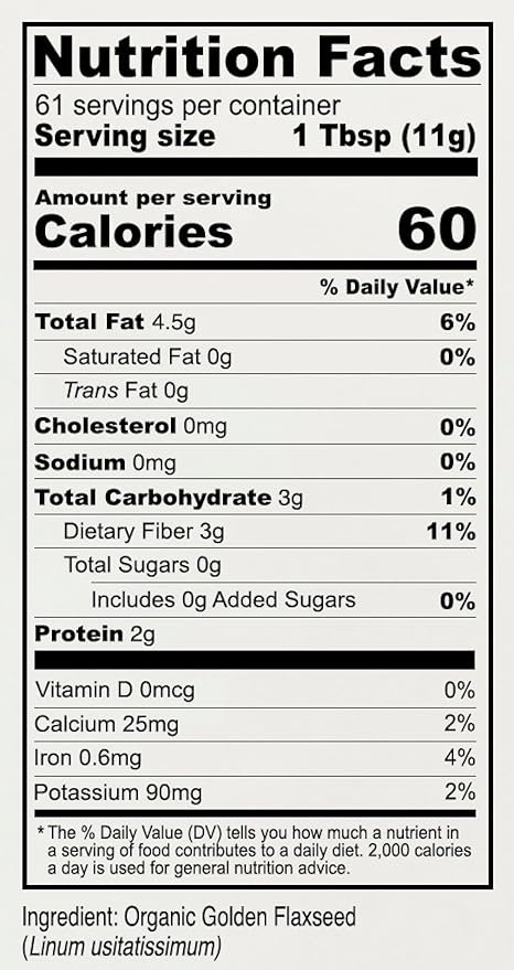 2 Anthony's Organic Whole Golden Flaxseeds, 1.5 lb, Gluten Free, Non-GMO, Vegan