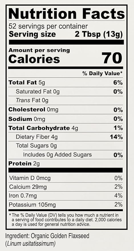 2 Anthony's Organic Golden Flaxseed Meal, 1.5 lb, Gluten Free, Non-GMO, Vegan
