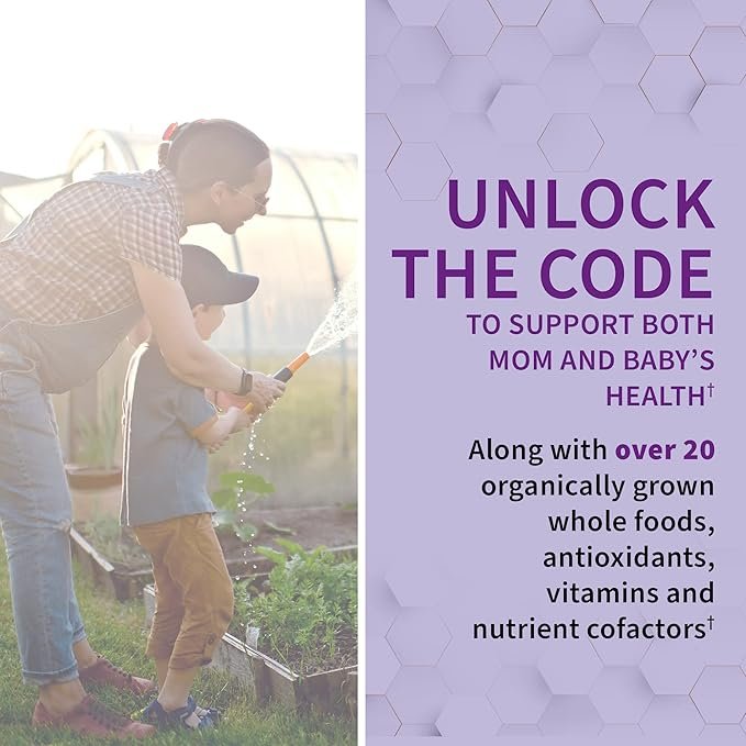 1 Garden of Life Prenatal Multivitamin for Women with Iron, Folate & Vitamin C and D3 for Neural Development & Probiotics for Immune Support – Vitamin Code – Non-GMO, Gluten-Free, Kosher, 10 Day Supply