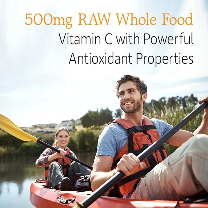 2 Garden of Life Vitamin Code Raw Vitamin C - 60 Capsules, 500mg Whole Food Vitamin C, Fruit & Veggie Blend, Probiotics, Vitamin C Capsules, C Vitamins Supplements for Adults, Vegan, Gluten Free