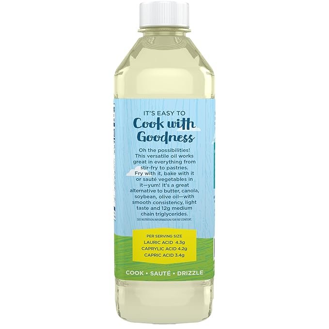 1 Carrington Farms Gluten & Hexane free, NON-GMO, No Hydrogenated and Trans Fats in a BPA free bottle, Liquid Coconut Cooking oil, Unflavored, 16 Fl Oz