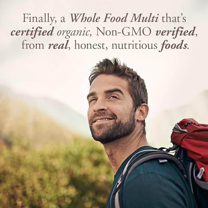 3 Garden of Life Organics Whole Food Multivitamin for Men, 60 Tablets, Vegan Mens Vitamins and Minerals for Mens Health and Well-Being, Certified Organic Vegan Mens Multi
