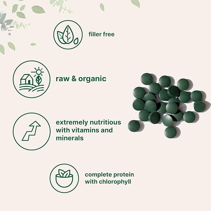 4 Micro Ingredients Organic Spirulina Supplement, 3000MG Per Serving, 720 Tablets (4 Month Supply), No Filler & Non-GMO, Rich in Vegan Protein, Vitamins & Prebiotics, Premium Spirulina Pills
