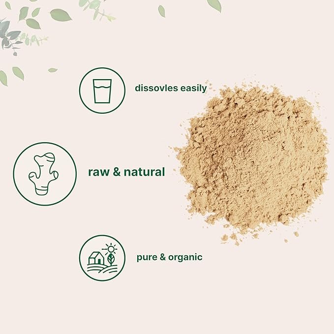 2 Organic Ginger powder, 2lbs (32oz) | Premium Source for Spice & Seasoning | Great for Baking, Cooking & Tea | Additive Free, Non-GMO, Bulk Supply