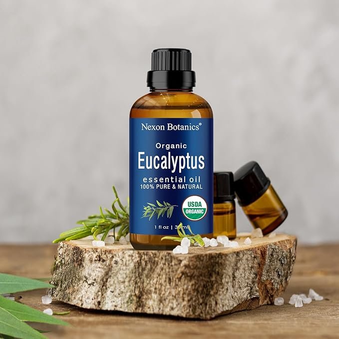 1 Organic Eucalyptus Essential Oil 30 ml - Pure Eucalyptus Essential Oil for Diffuser - Eucalyptus Oil Essential Oil for Sauna - Essential Oils Eucalyptus - Aceite de Eucalipto - Nexon Botanics