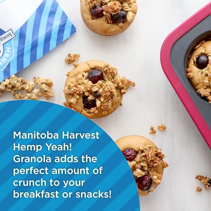 5 Manitoba Harvest Hemp Yeah! Granola, Blueberry, 10oz, with 10 g of Protein, 3.6 g Omegas, 3 g of Fiber and less than 10 g Sugar Per Serving, Organic, Non-GMO, Packaging May Vary
