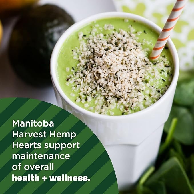 3 Organic Hemp Seeds, 18oz; 10g Plant Based Protein and 12g Omega 3 & 6 per Srv | smoothies, yogurt & salad | Non-GMO, Vegan, Keto, Paleo, Gluten Free| Manitoba Harvest