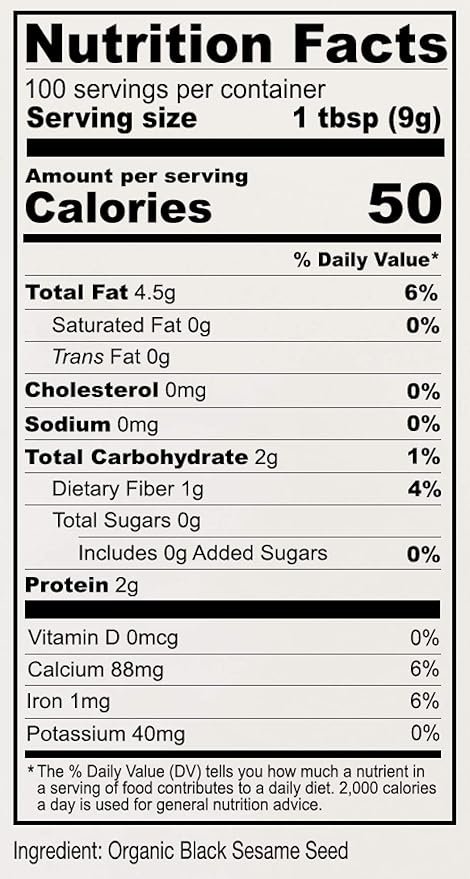 2 Anthony's Organic Black Sesame Seeds, 2 lb, Raw, Unhulled, Batch Tested & Verified Gluten Free, Keto Friendly