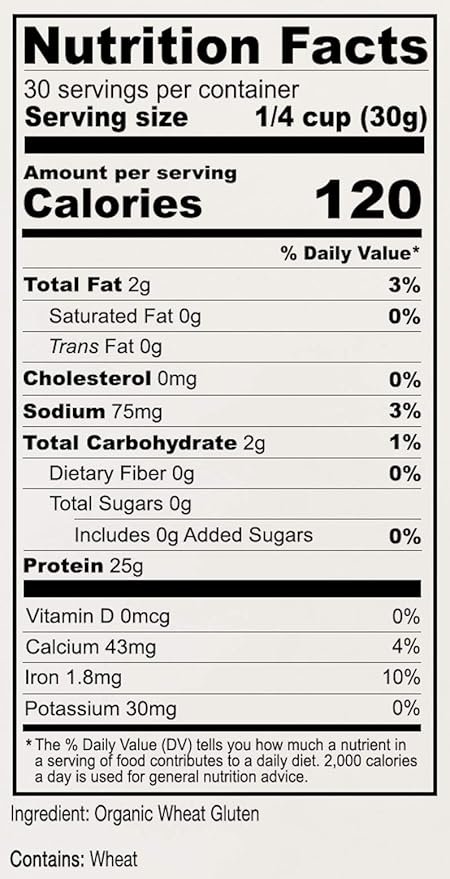 2 Anthony's Organic Vital Wheat Gluten, 2 lb, High in Protein, Vegan, Non GMO, Keto Friendly, Low Carb