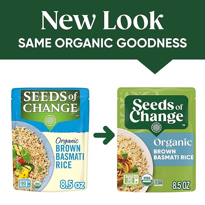2 SEEDS OF CHANGE Organic Brown Basmati Rice 8.5 Ounce (Pack of 12)