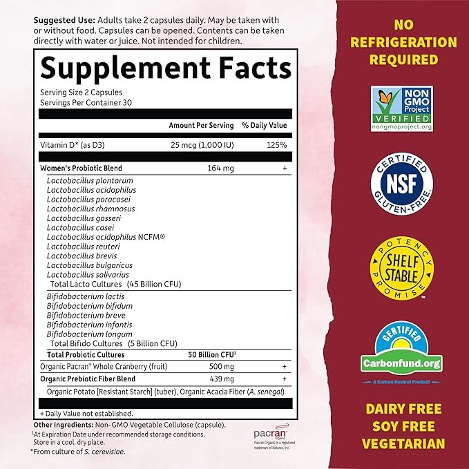 5 Garden of Life Dr. Formulated - Acidophilus Probiotic Supports Urinary Tract Health Digestive Balance - Gluten Dairy and Soy-Free, 60 Count