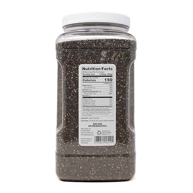 1 Badia Organic Chia Seed, 5.5 Pound (Pack of 2)