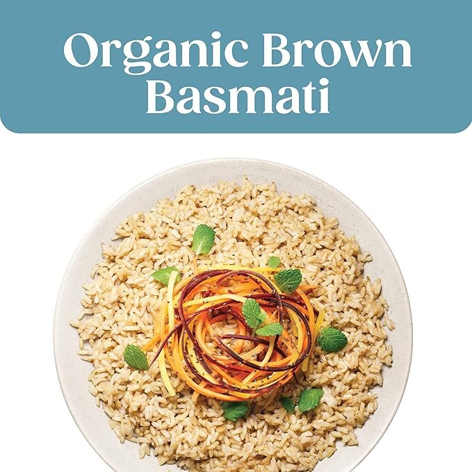 3 SEEDS OF CHANGE Certified Organic Brown Basmati Rice, Organic Food, 8.5 OZ Pouch