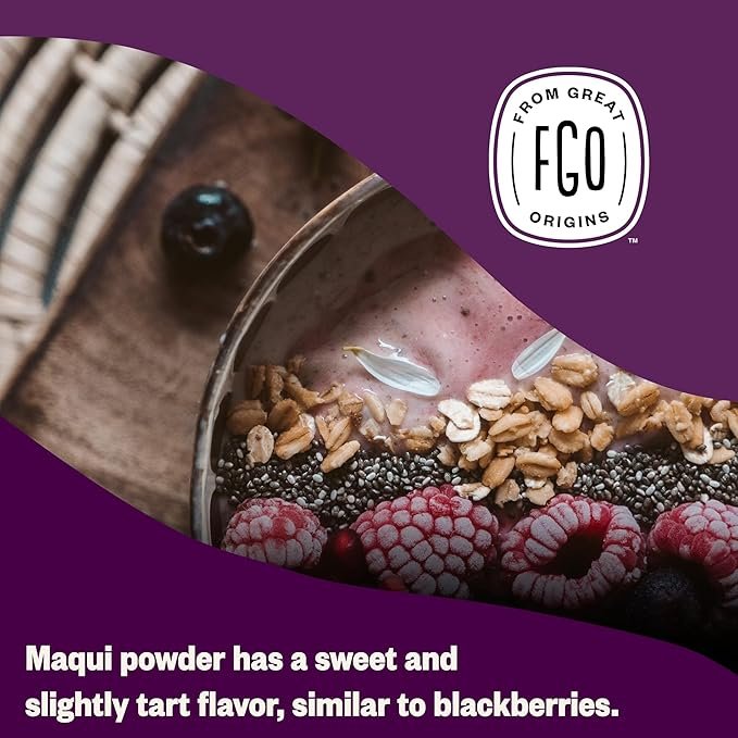 5 FGO Organic Maqui Powder, from Chile, 4oz, Packaging May Vary (Pack of 1)