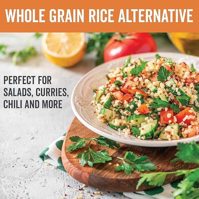 4 Viva Naturals Organic Quinoa, 4 lb - Plant Based Protein, Fiber and Iron - Pre-Washed Whole Grain Rice and Pasta Substitute for Quinoa Salad - USDA Organic, Gluten Free, Vegan, Non-GMO and Kosher