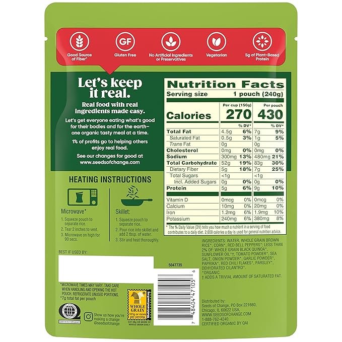 1 SEEDS OF CHANGE Organic Spanish Style Rice 8.5 Ounce (Pack of 12)